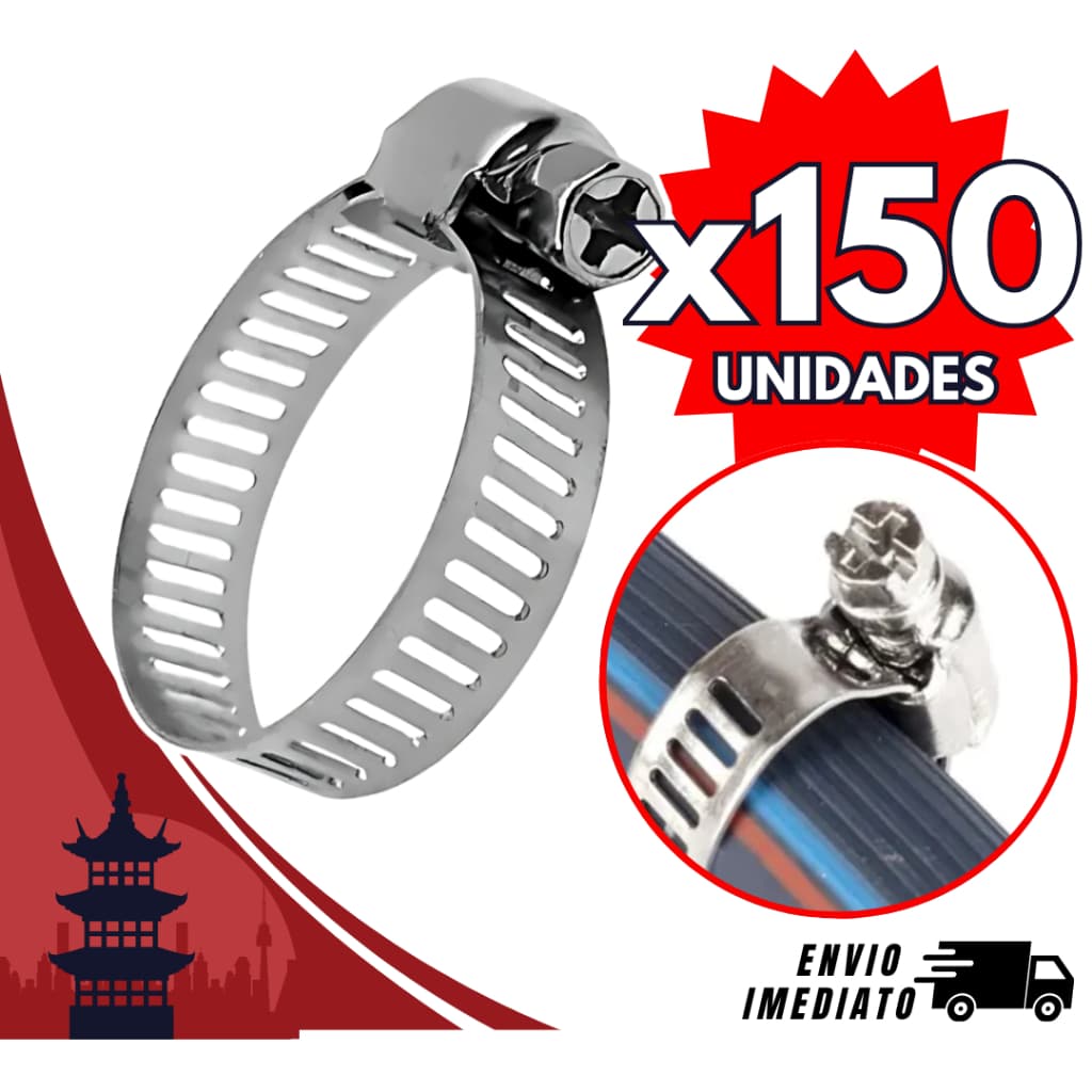 Kit abraçadeira Americana De Metal  100 Peças Para Mangueira GasJardim 3/4