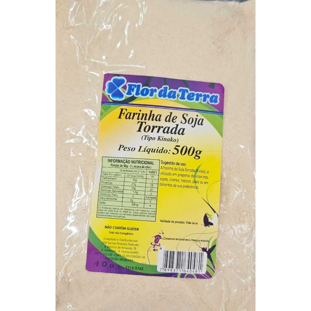 FARINHA SOJA TORRADA 500G - FLOR DA TERRA
