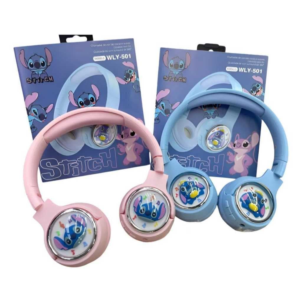 Fone de Ouvido Infantil Stitch - Perfeito para Crianças