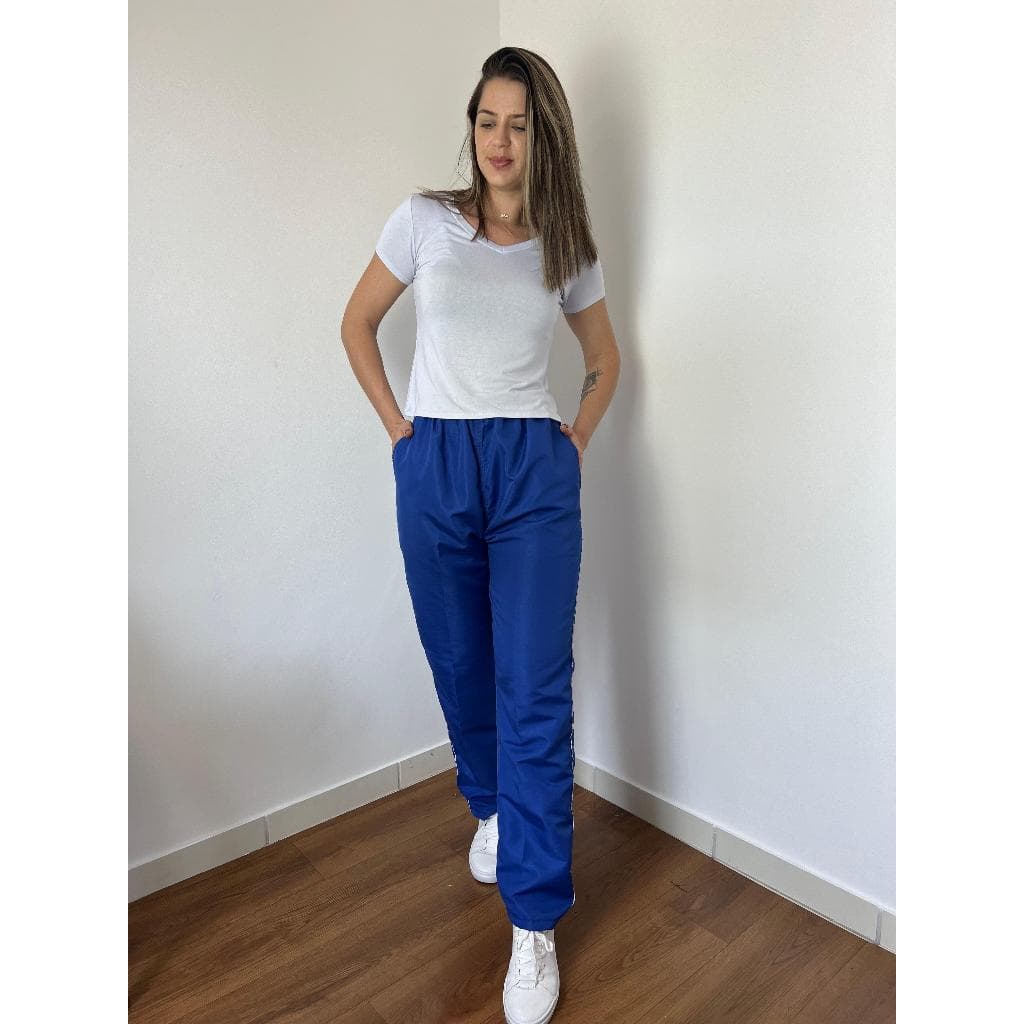 Calça Feminina Casual Simples em Tactel para Trabalho e Esportes