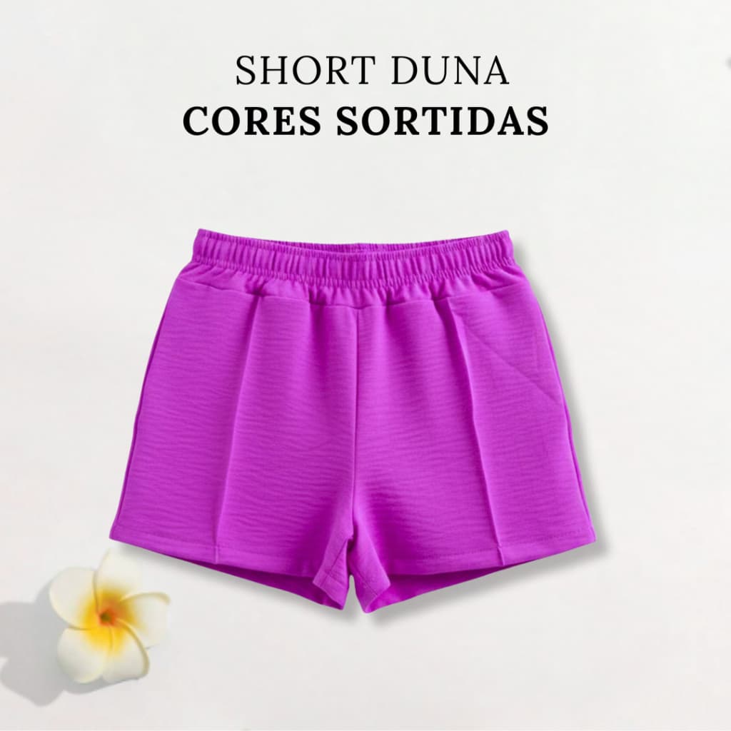 Short Levinho Juvenil para Meninas em Tecido Duna - Elástico na Cintura e Tecido Leve e Confortável - Primavera/Verão