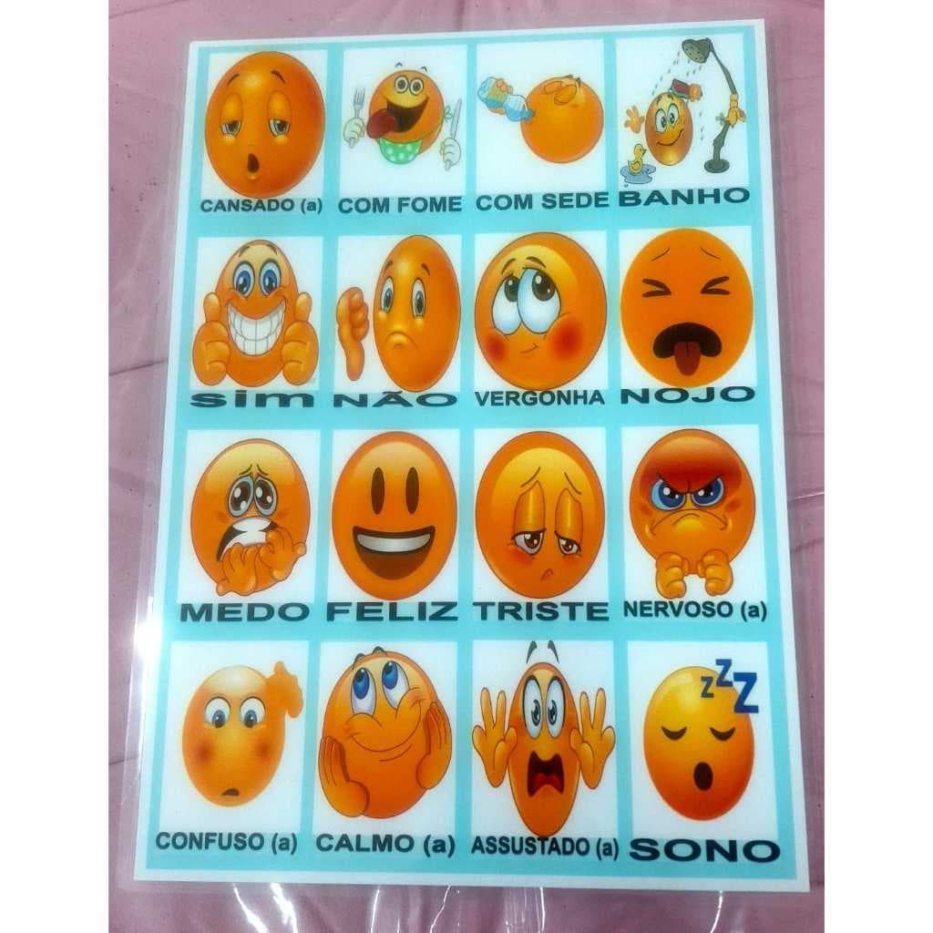 placas das emoções e sentimentos