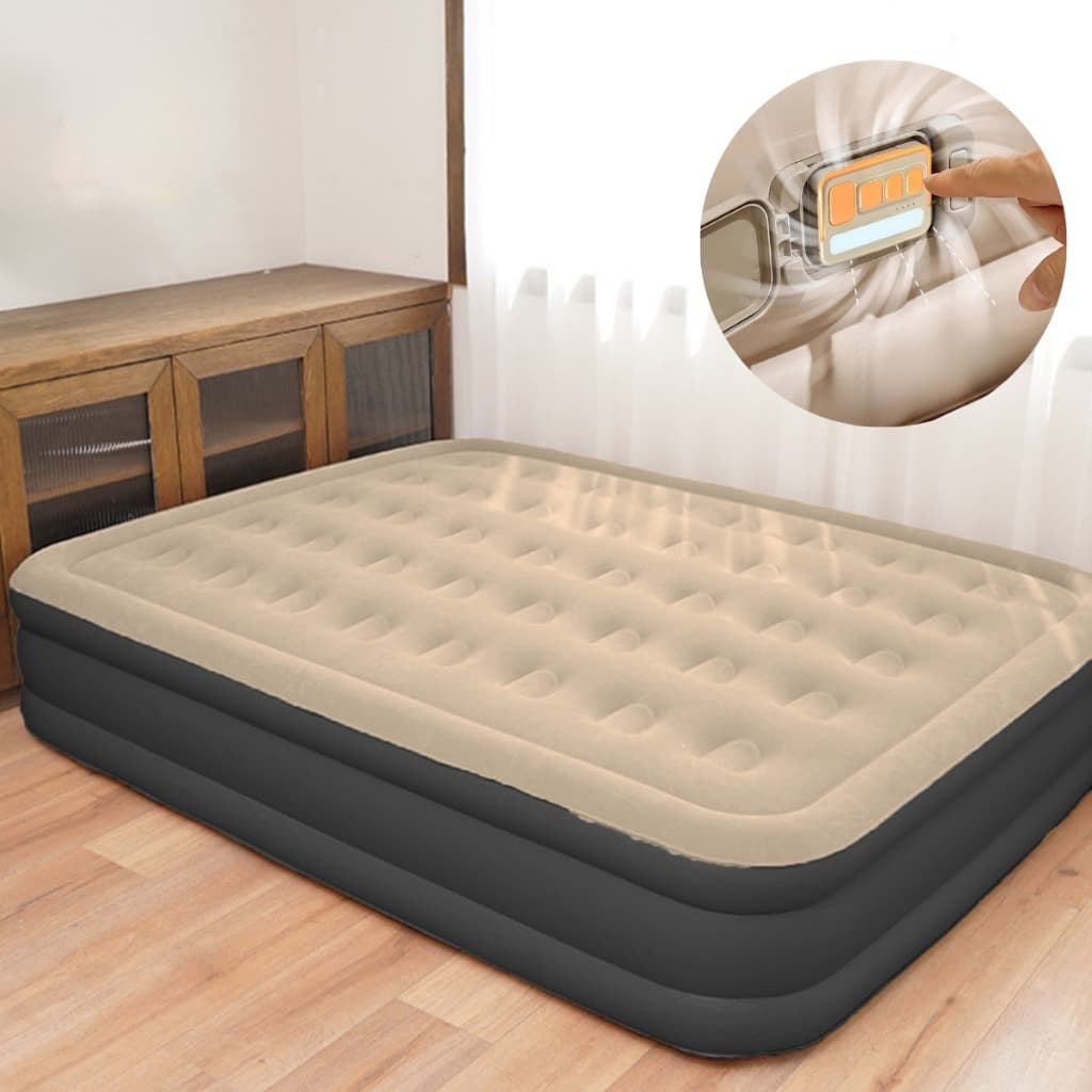 Cama De Ar Inflável Casal Dupla (COM BOMBA), Solteiro (SEM BOMBA) & Sofá Inflável com Apoio para os Pés VENTO