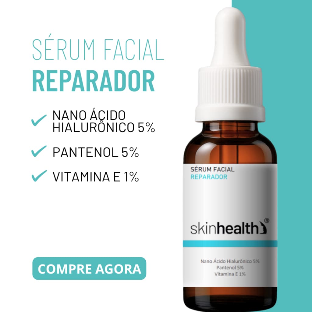 Sérum Reparador - Com Teste Dermatológico - Blend de Nano Ácido Hialurônico e Vitamina E Skinhealth