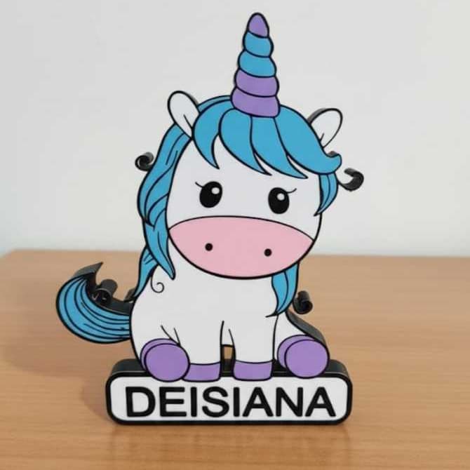 Unicórnio (enfeite de porta) personalizado com nome