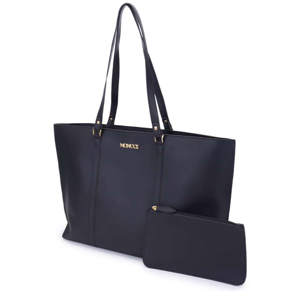 Bolsa grande para faculdade e trabalho com detalhe de fivela cabe notebook casual e elegante Moncci