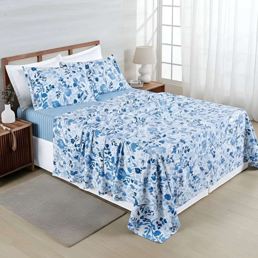 Jogo Queen Size Jasmine 400 Fios Premium Conforto Luxo