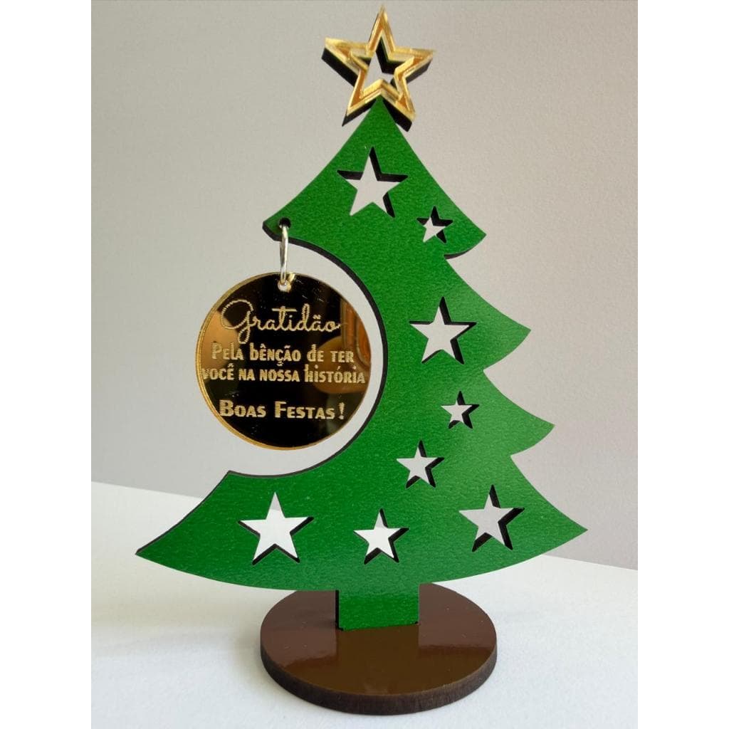 Kit 10 arvores de Natal verde com GUIRLANDA Dourado GRATIDAO
