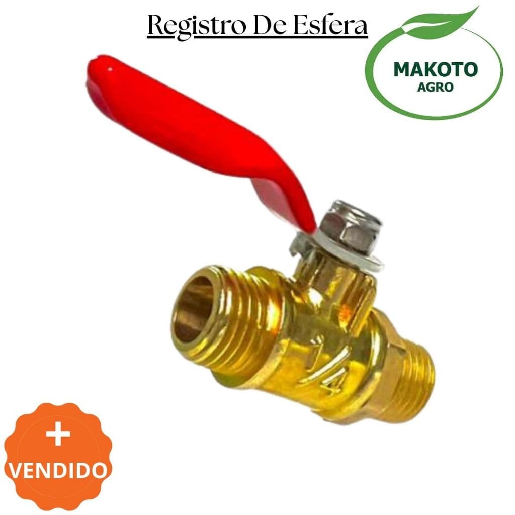 Registro De Esfera 8,5mm Para Saida Da Bomba Válvula De Latão Com Alavanca