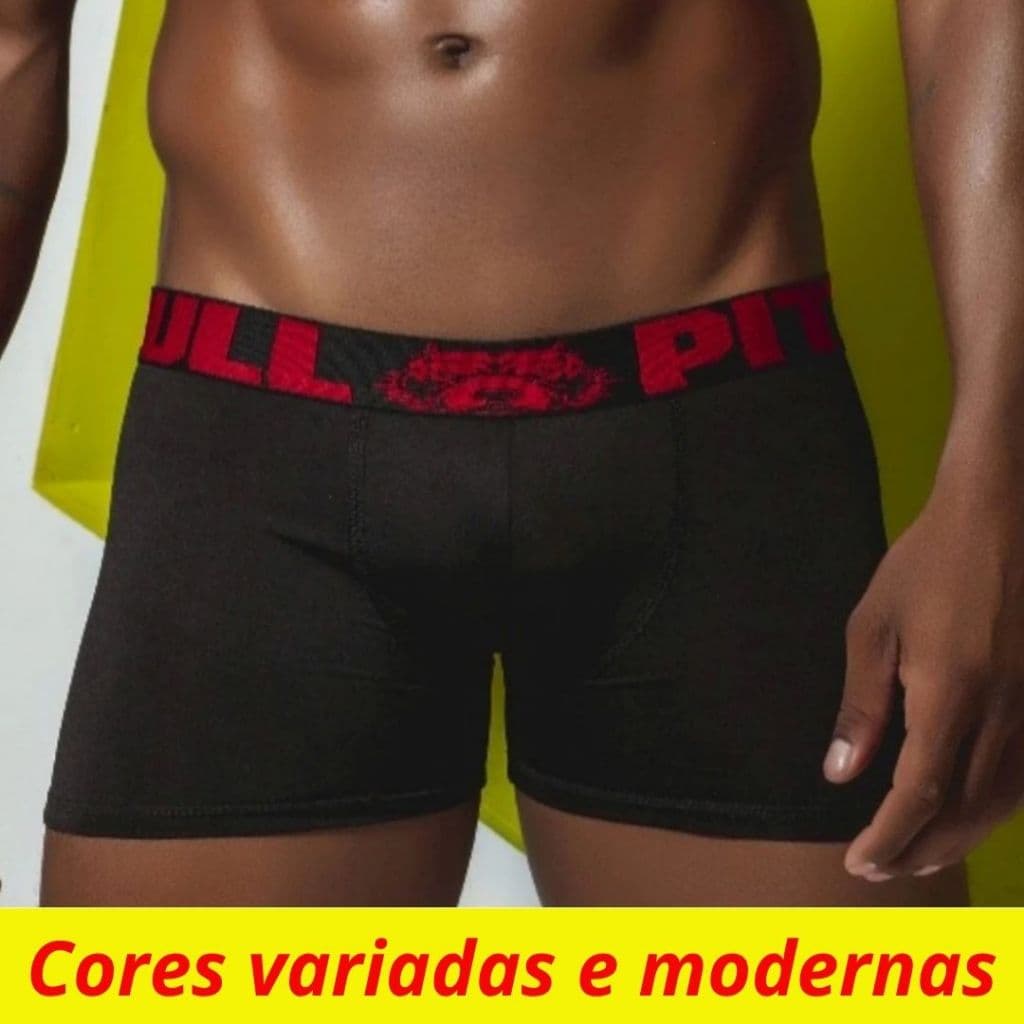 10 ou 5 cuecas pitbull boxer ORIGINAL qualidade premium lisas e estampadas forro algodao