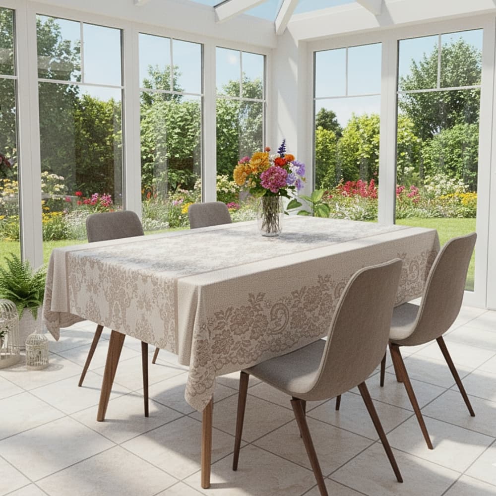 Toalha de Mesa 6 Lugares Impermeavel Termica PVC Reforçada Fácil de Limpar