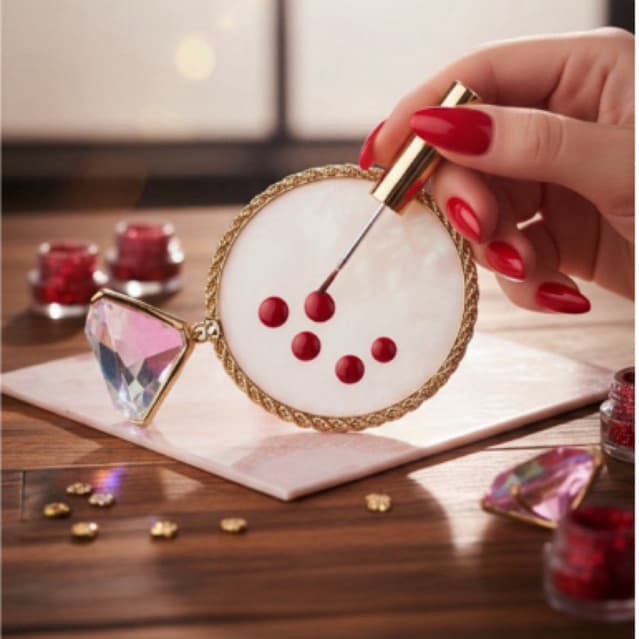 Diamante Decorativo para Fotos manicure unhas em gel - Formato Redondo envio aleatório