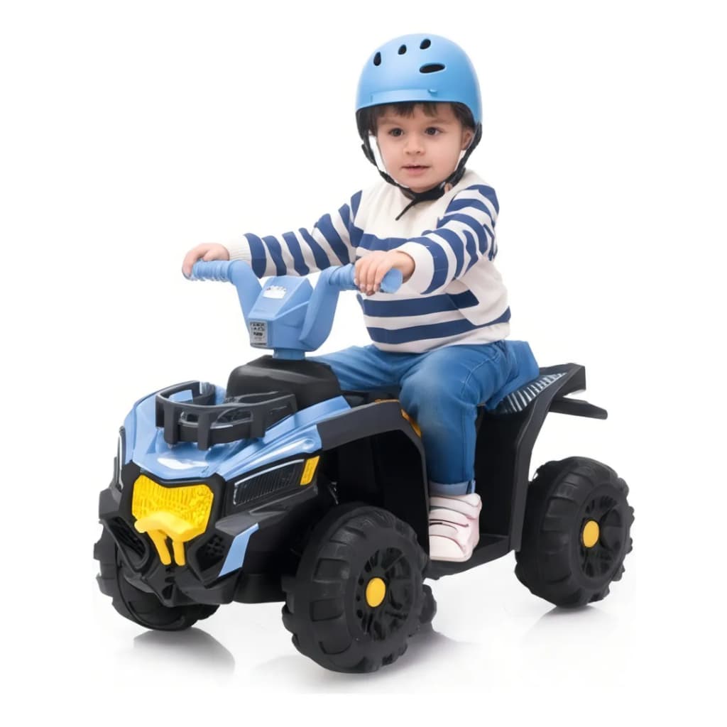Mini Quadriciclo Elétrico Infantil 6V Bateria Recarregável Motoquinha Criança Passeio Diversão Azul