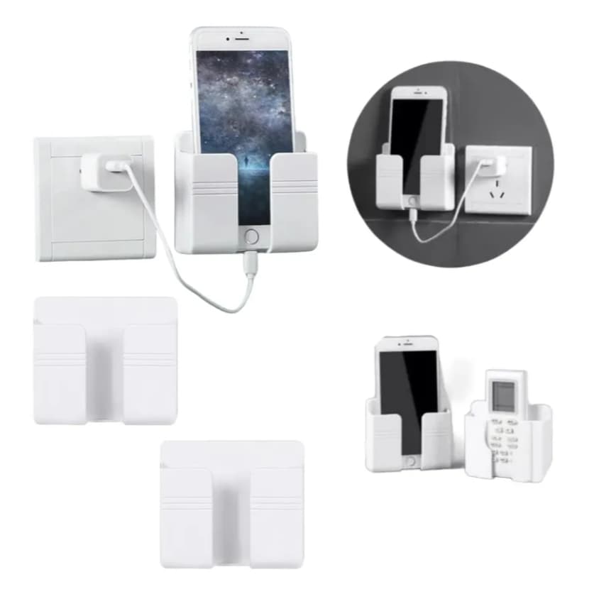 Suporte de Parede para Celular Controle Organizador Adesivo Sem Furos Compacto