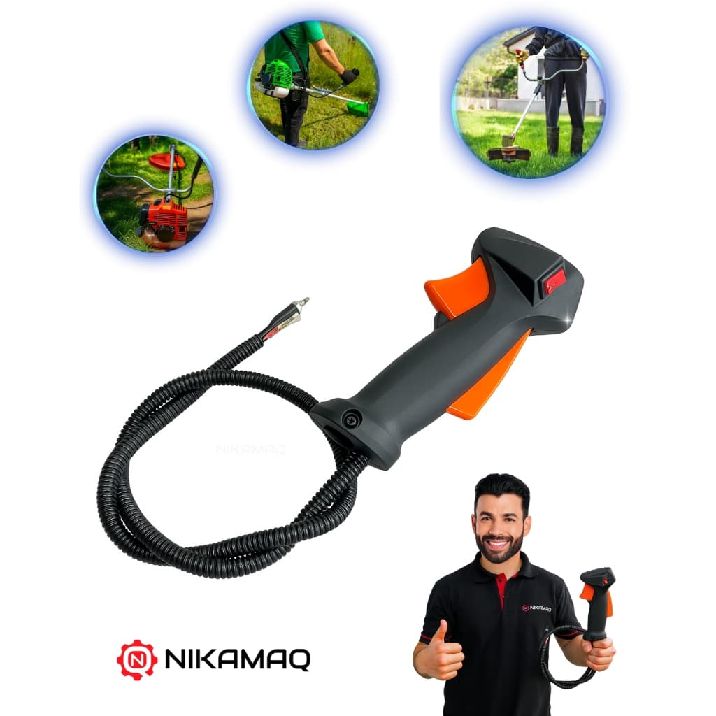 Punho Comando Gatilho Acelerador Para Roçadeira Guidão 22mm Vulcan Vr430p