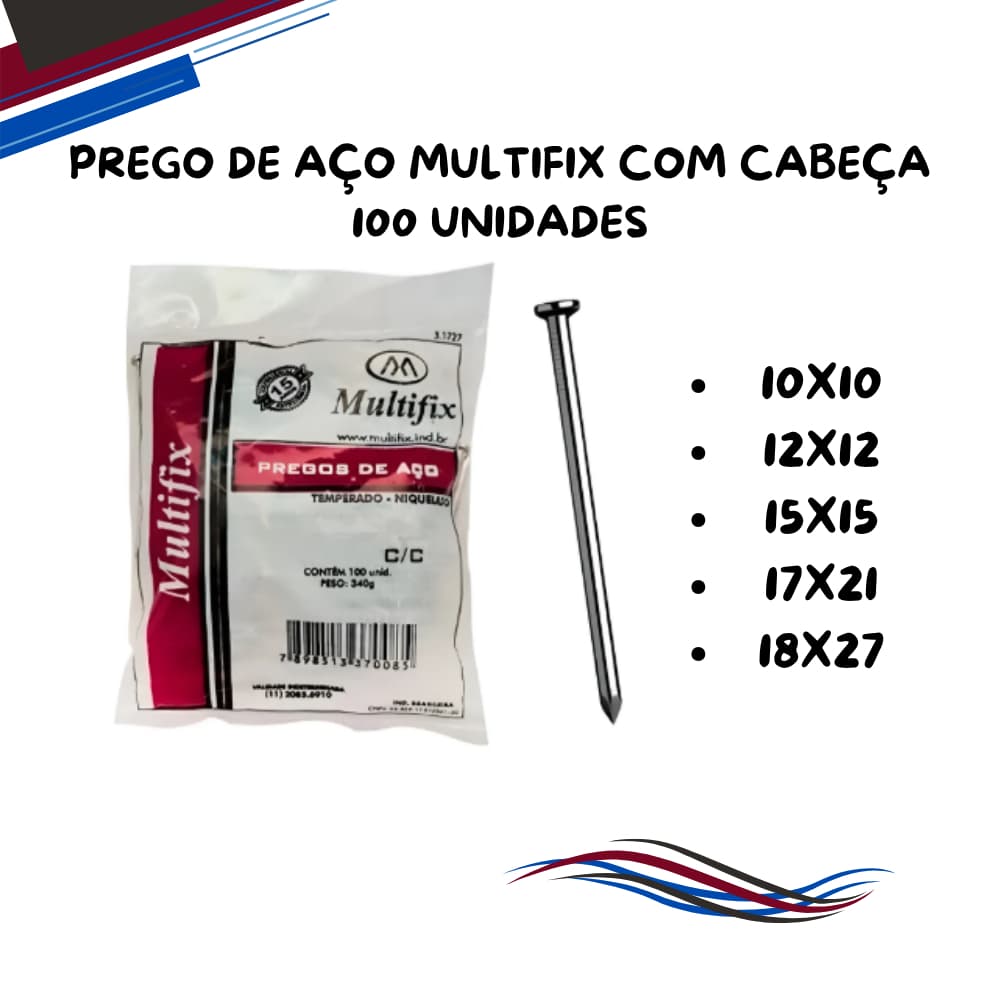 Prego de Aço Multifix - Fixação Forte e Resistente