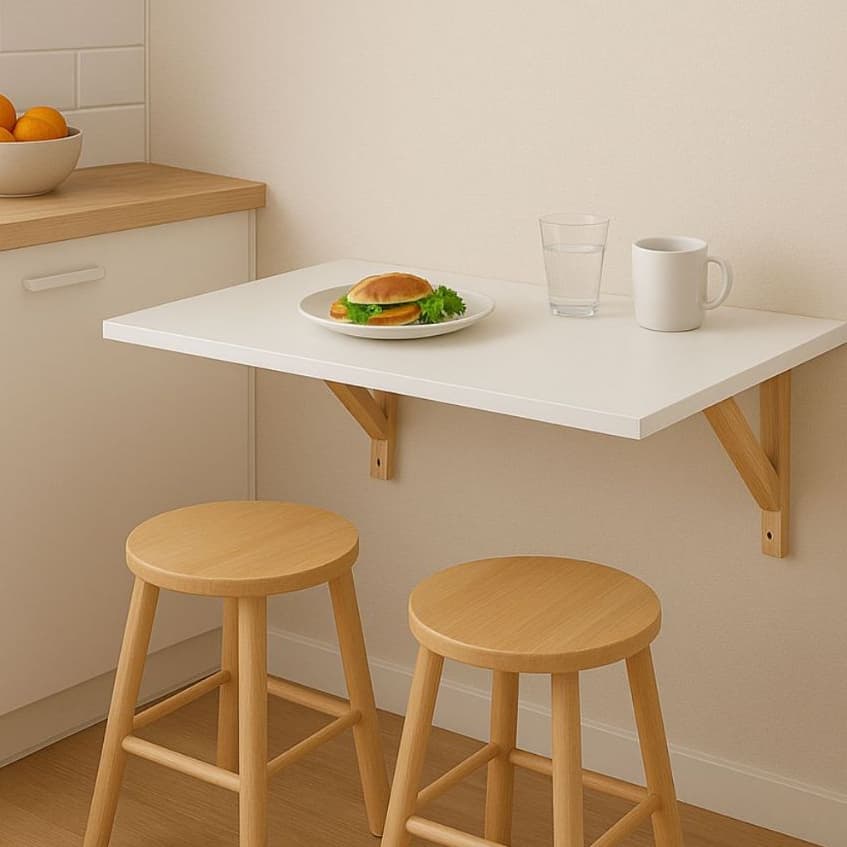Mesa Suspensa Multifuncional Parede Home Office Escritório Quarto Compacta Escrivaninha