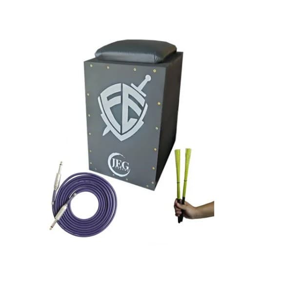 Cajon JEG Inclinado Elétrico + cabo + 2 vassourinhas