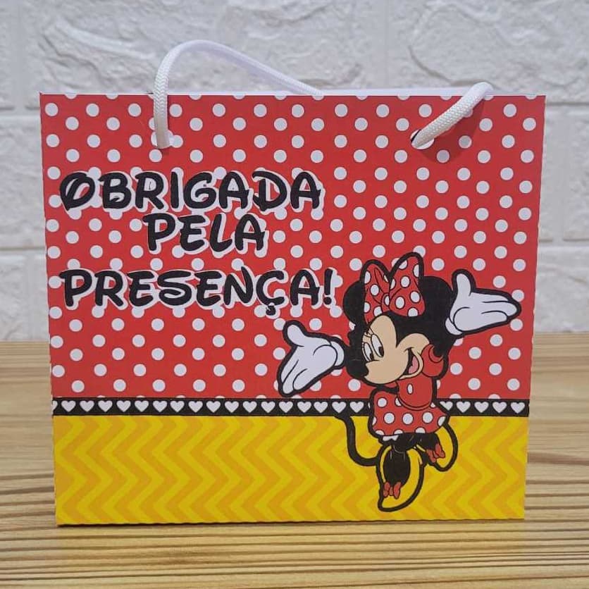 Sacolinha Personalizada  Minnie Festa Infantil lembrancinhas Personalizadas PEGUE E MONTE.