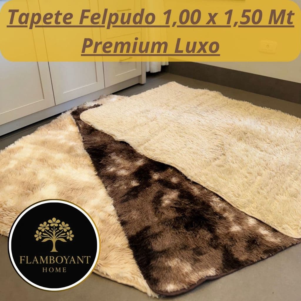 Tapete Sala 1,00 x 1,50 Quarto Peludo Felpudo Varias Cores