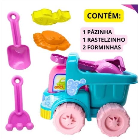 Truck Beach carrinho  Menina Plastico intens areia