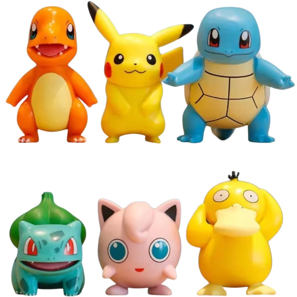 Kit 6 Miniaturas Pokemons Grandes De Alta Qualidade 8cm Pvc