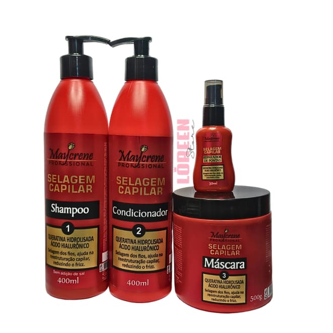Selagem Capilar Maycrene Profissional – Brilho Intenso, Maciez e Efeito Liso Duradouro