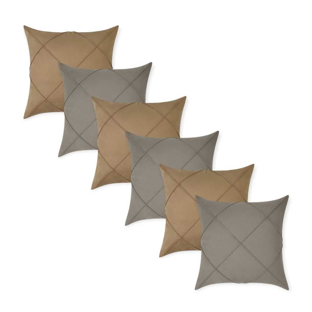 Kit 6 Capas de Almofadas Suede Drapeada