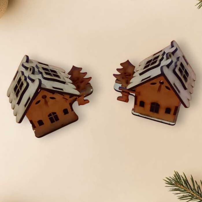kit com 2 mini casinhas em mdf 3mm para decoração