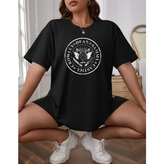 CAMISETA UNISSEX COM ESTAMPA PERSONALIZADA SUPERNATURAL MALHA PREMIUM 100% ALGODÃO