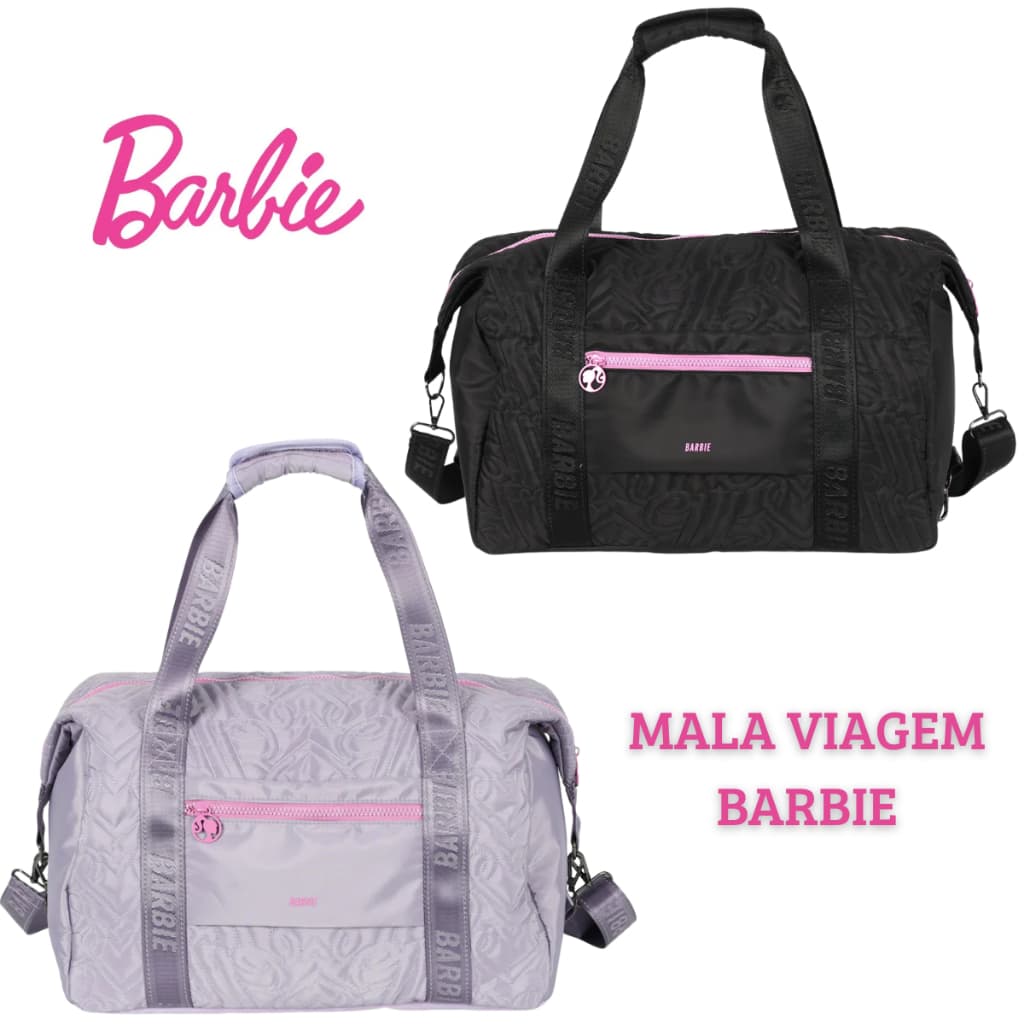 Sacola Barbie Bolsa Média Tranversal Viagem Matelasse Esportiva