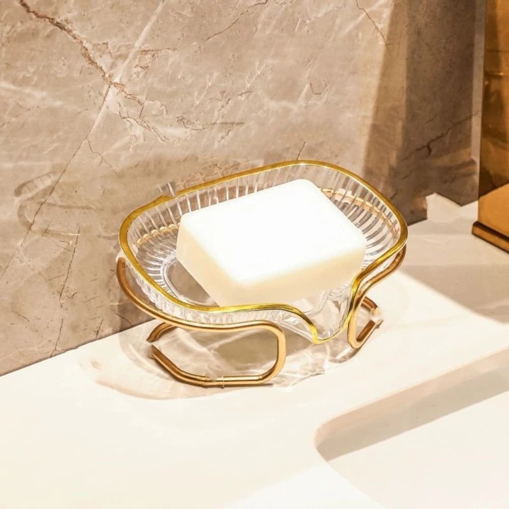 Saboneteira De Pia Escorra A Caixa De Sabão Para Banheiro Com Suporte Metal/Entrega Rápida