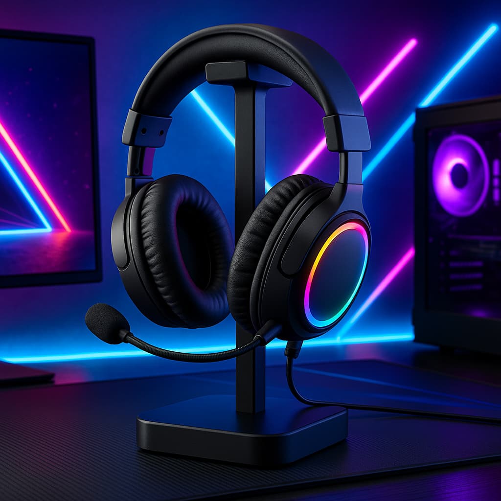 Suporte Headset Gamer e Escritório Organizador Fone de Ouvido Acrílico Premium Design Moderno