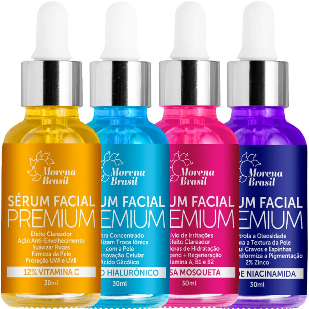 Kit Sérum Facial Premium Morena Brasil - Skin Care Perfeita Para Sua Pele