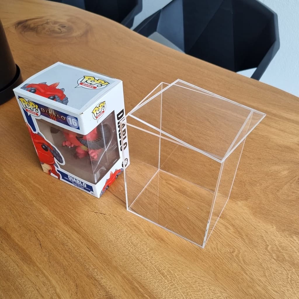Caixa de Acrílico Expositor Vitrine Protetor Case Cúpula Anime Bonecos Pop Biscuit