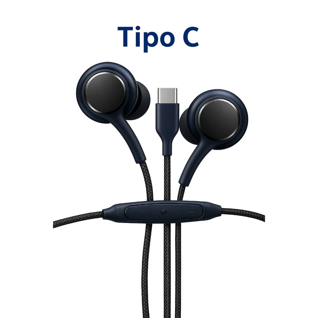 Fone De Ouvido Com Fio Tipo C e Microfone P/ Samsung  Redmi Moto g Android