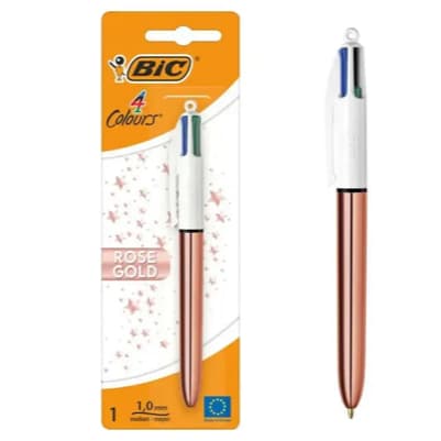 Caneta bic 4 cores rose gold- bic
