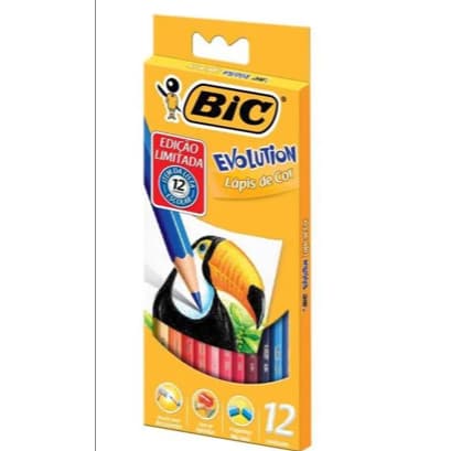 lapis de cor bic evolution 12 cores