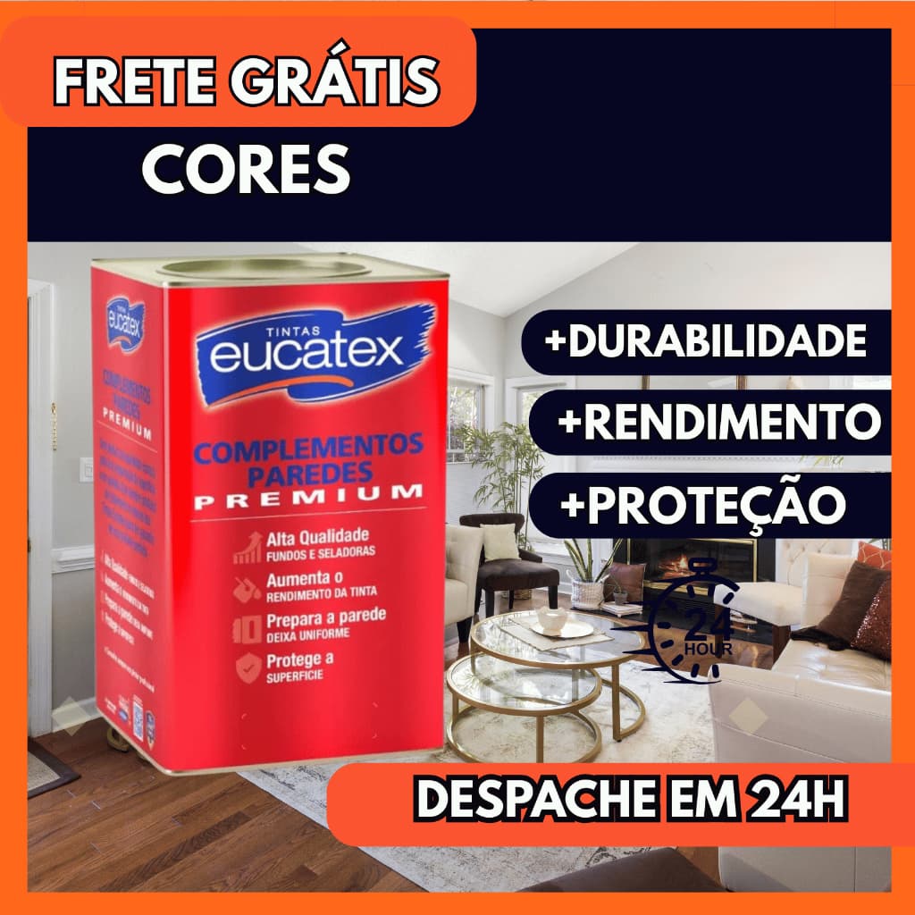 Selador Acrílico Eucatex 16 Litros Branco Acabamento Fosco Premium, Selador Acrílico Parede e Teto