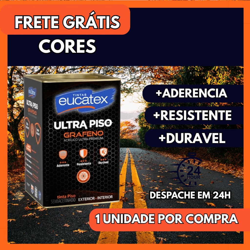 Tinta Piso Eucatex Grafeno Muito Mais Resistente Profissional 18l - Cores