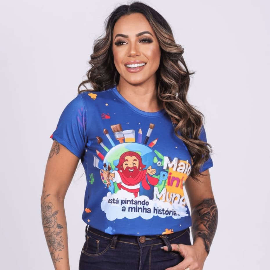 Tshirt Feminina Premium O Maior Pintor do Mundo Blusa Baby Look Feminino Confortável
