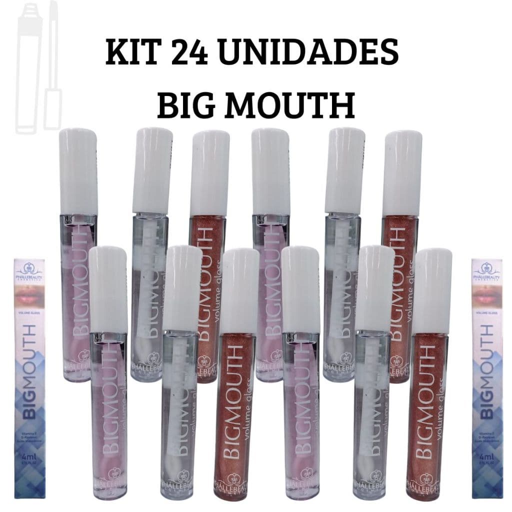 Kit Revenda 24 Unidades Big Mouth Phallebeauty Efeito Bocao Labios Volumosos