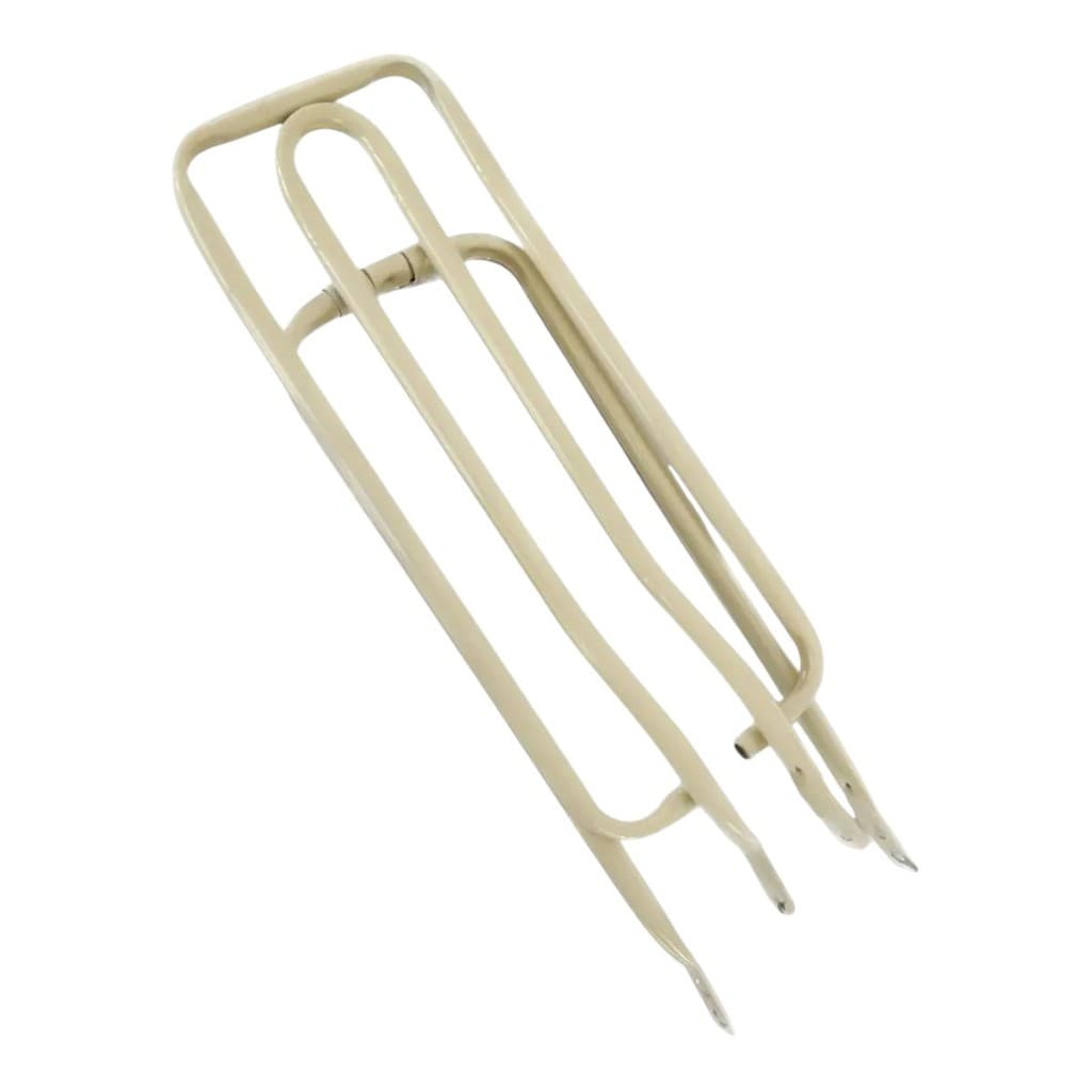 Bagageiro Tubular Bege para Bicicleta Aro 26 27.5 29 | Aço Reforçado | Estilo Retrô