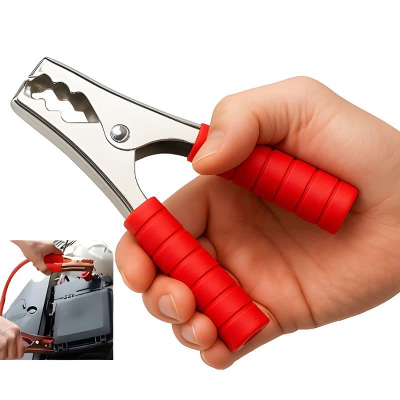 Garra Jacaré 13,5CM 300A Conector de Bateria e Cabos