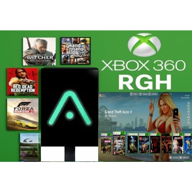 HD interno 500GB  Case Interna  Xbox 360 RGH/Aurora 246 títulos XBox 360 + 10000 jogos emuladores