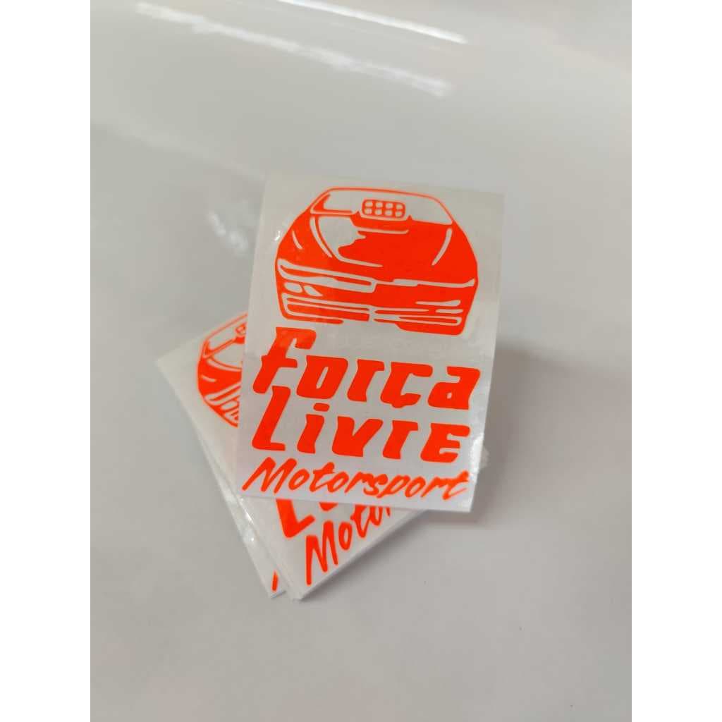 1Un Adesivo Força Livre Original Laranja Fluorescente