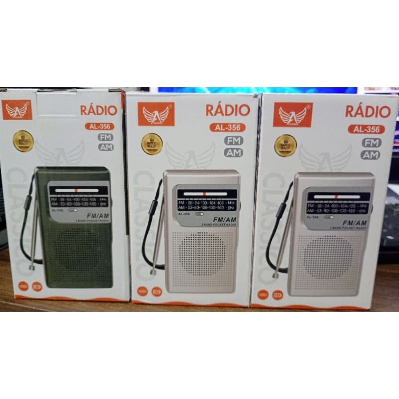 Rádio FM e AM Recarregável e a Pilha Muito alto