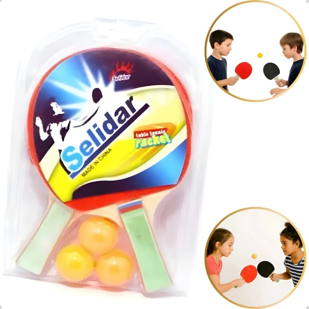 Kit Ping Pong Profissional Raquetes Leves Bolinhas Resistentes Jogo Mesa Amadora Casa
