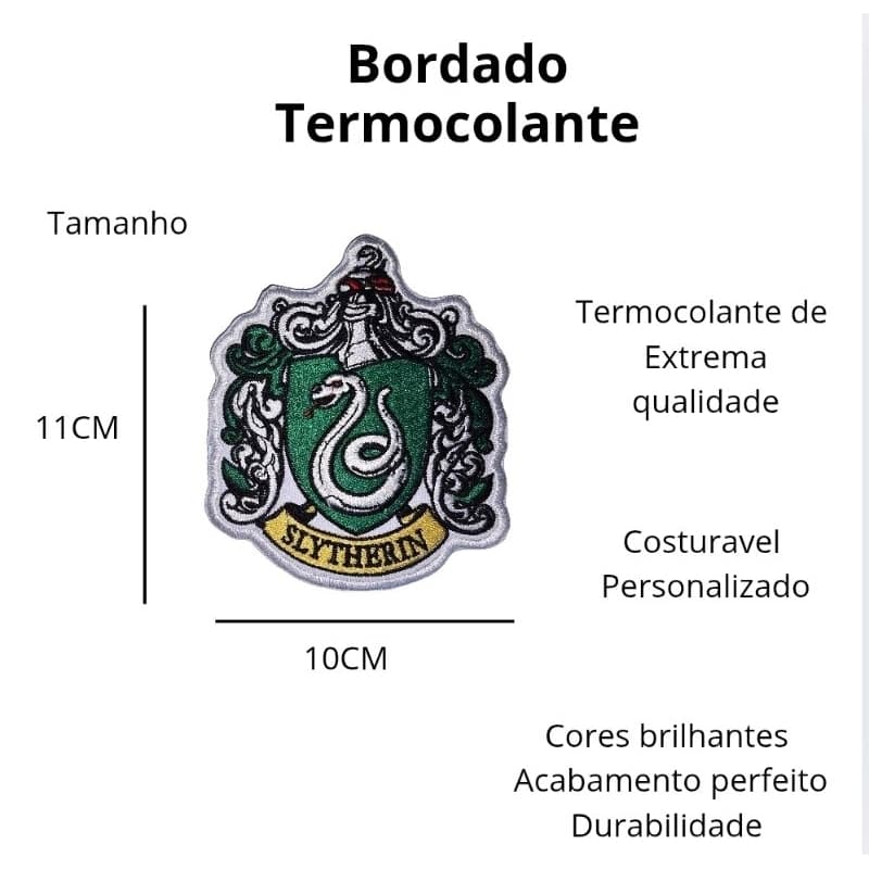 H. Potter Patch Bordado Sonserina Termocolante