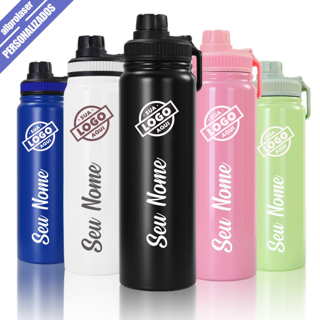 Garrafa Térmica Inox 800ml Antivazamento Personalizada
